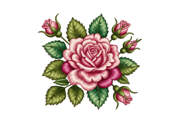 Download Detailed Painting of a Pink Rose Bouquet - Bouquet Collection